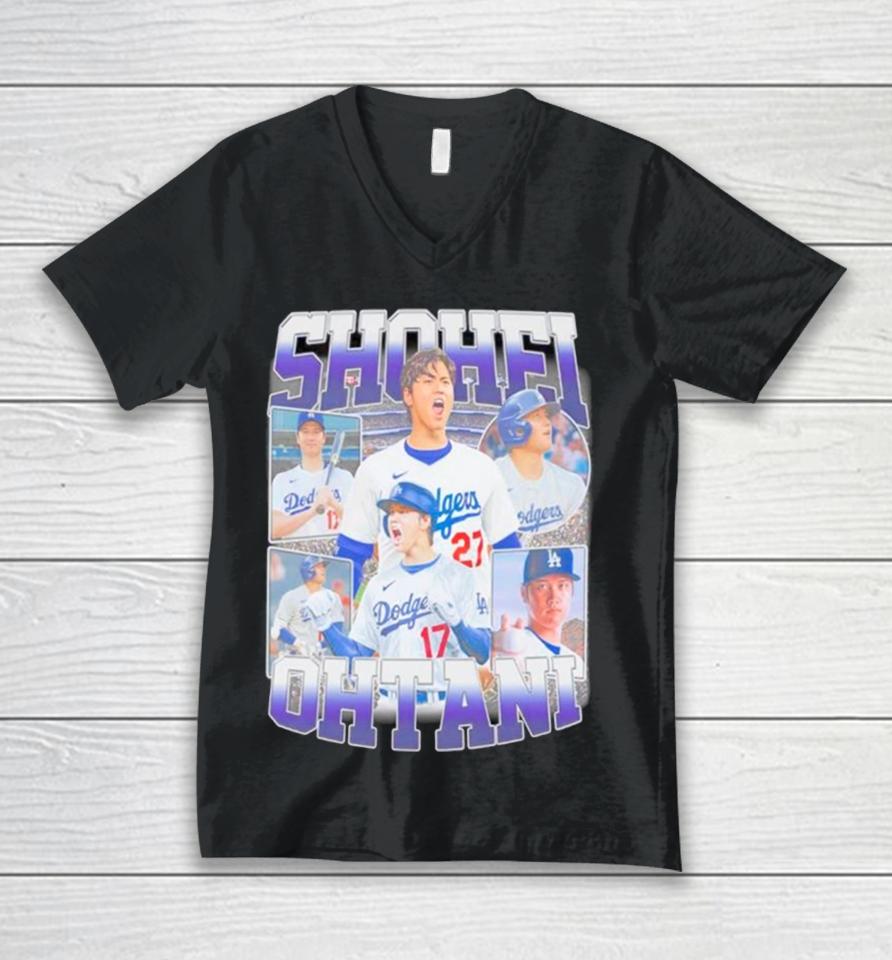 Shohei Ohtani Baseball Player Los Angeles Dodgers Unisex V-Neck T-Shirt