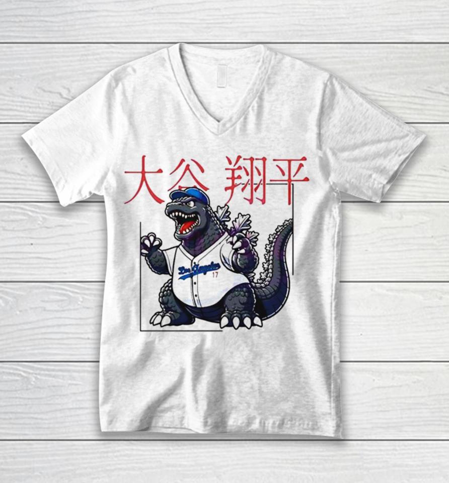 Shohei Ohtani Godzilla Unisex V-Neck T-Shirt