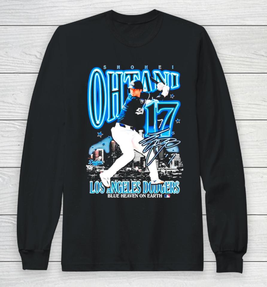 Shohei Ohtani Los Angeles Dodgers Blue Heaven On Earth Long Sleeve T-Shirt