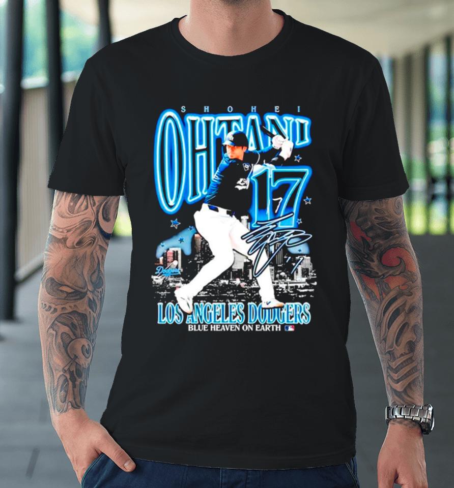 Shohei Ohtani Los Angeles Dodgers Blue Heaven On Earth Premium T-Shirt