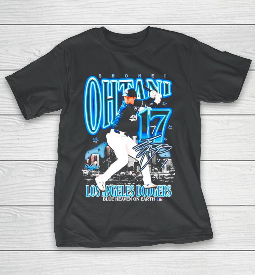 Shohei Ohtani Los Angeles Dodgers Blue Heaven On Earth T-Shirt