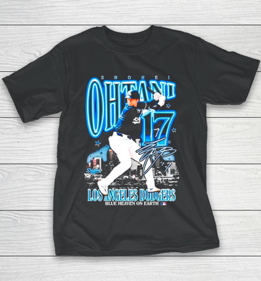 Shohei Ohtani Los Angeles Dodgers Blue Heaven On Earth Youth T-Shirt