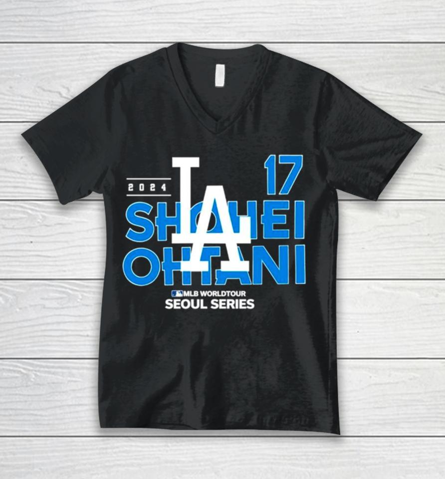 Shohei Ohtani Los Angeles Dodgers Mlb World Tour Seoul Series 2024 Unisex V-Neck T-Shirt