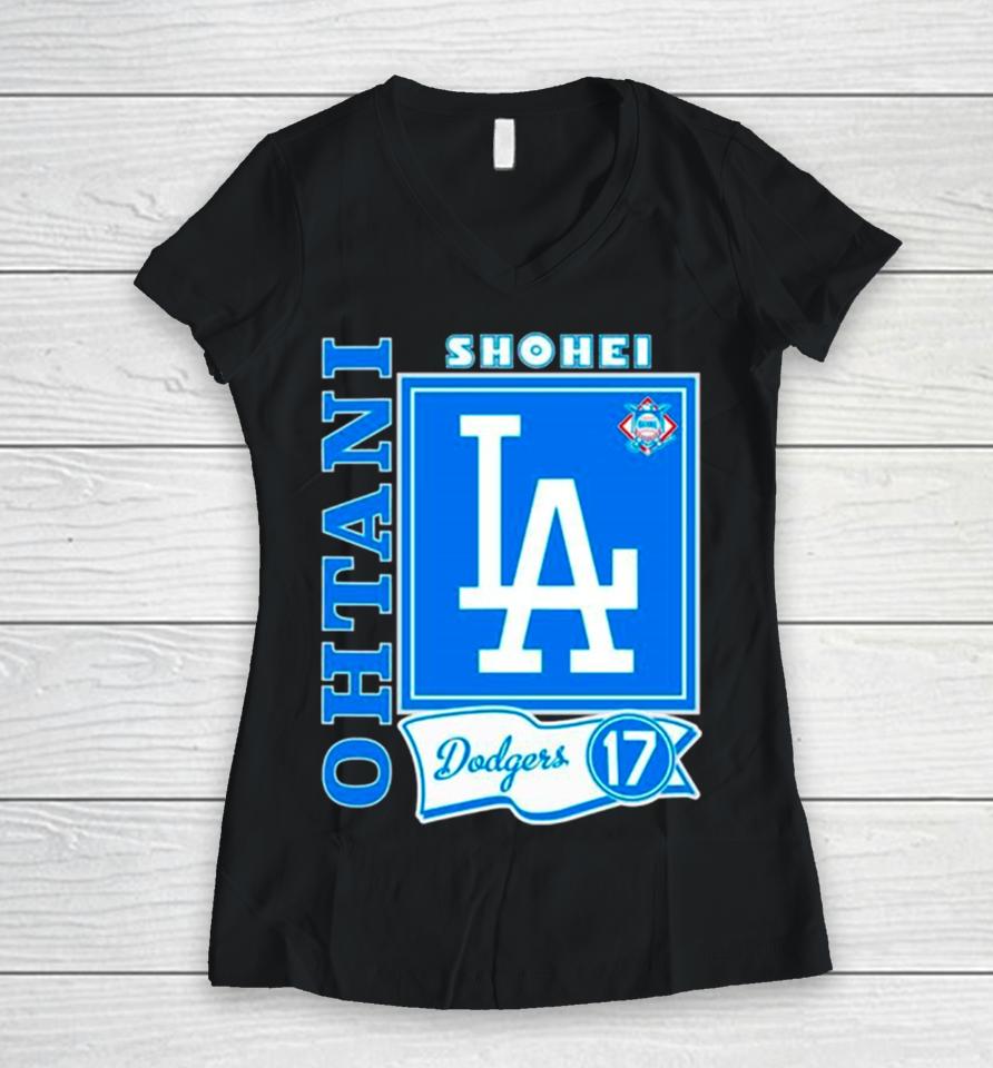 Shohei Ohtani Los Angeles Dodgers Player Women V-Neck T-Shirt