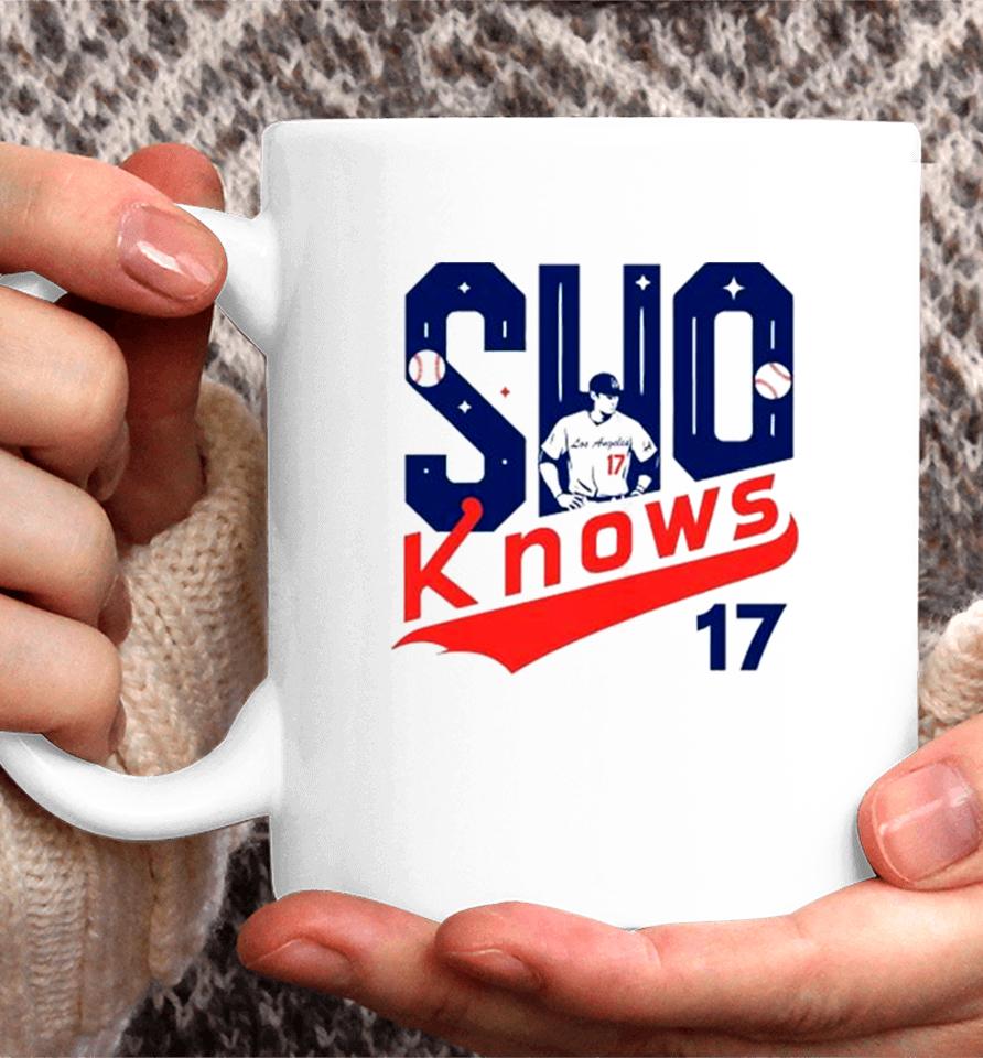 Shohei Ohtani Player Los Angeles Sho Knows 17 Baseball Coffee Mug
