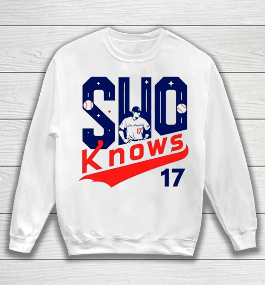 Shohei Ohtani Player Los Angeles Sho Knows 17 Baseball Sweatshirt