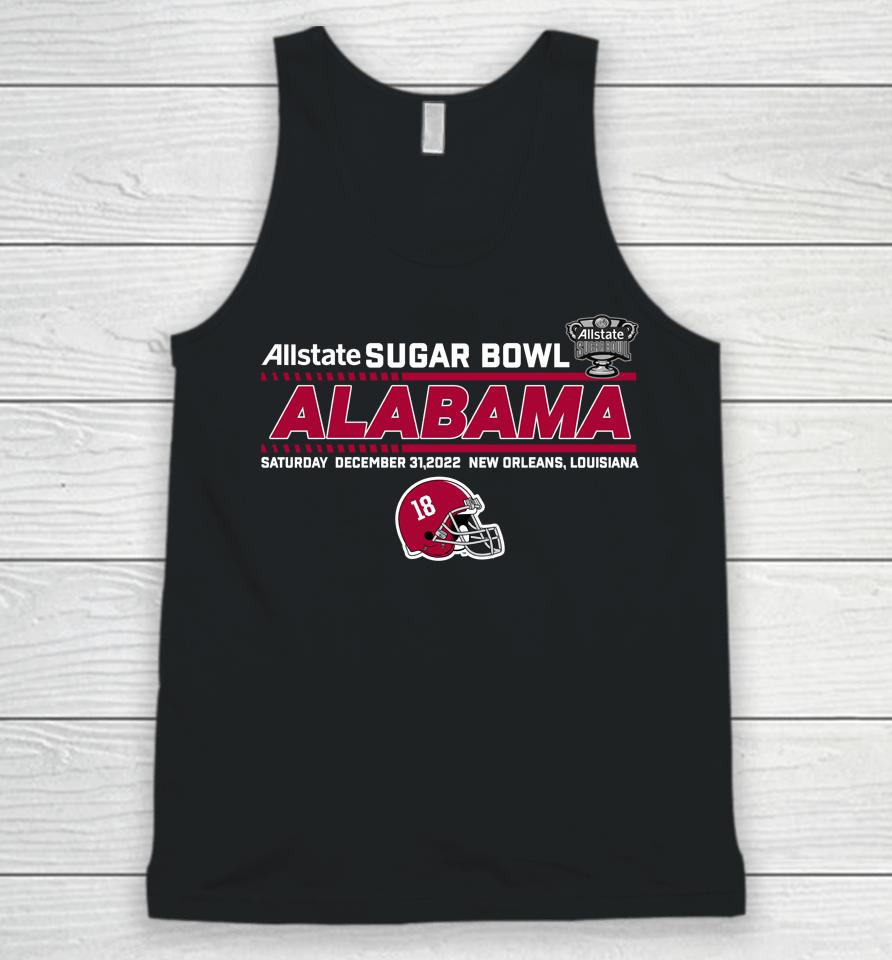 Shop Allstate Sugar Bowl 2022 Alabama Team Helmet Fleece Unisex Tank Top