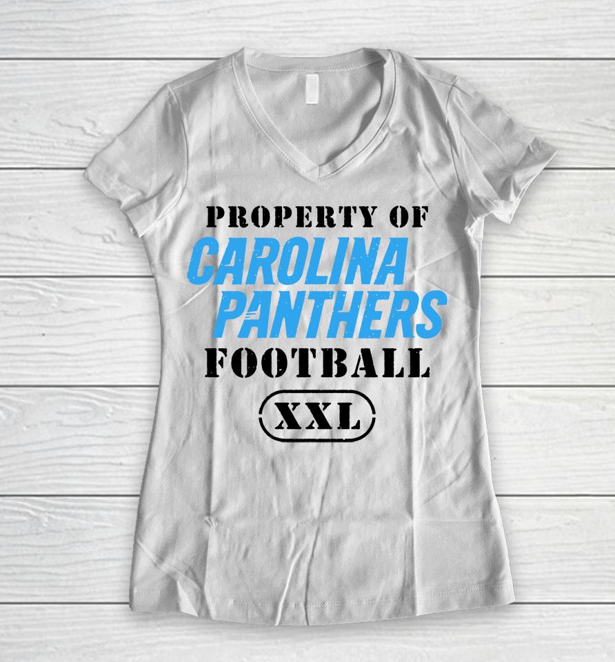 Shop Carolina Panthers Nfl Pro Line By Fanatics Branded True Nickname Throwback Women V-Neck T-Shirt
