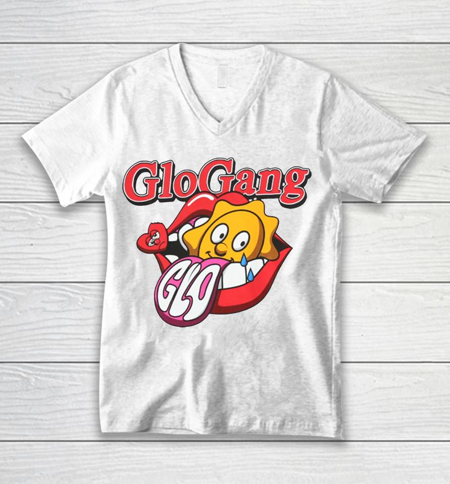 Shop Chief Keef Glo Gang Rolling Glo 2023 Unisex V-Neck T-Shirt
