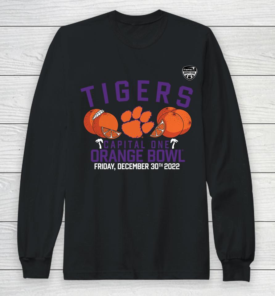 Shop Clemson Ncaa Tigers 2022 Orange Bowl Gameday Stadium Long Sleeve T-Shirt