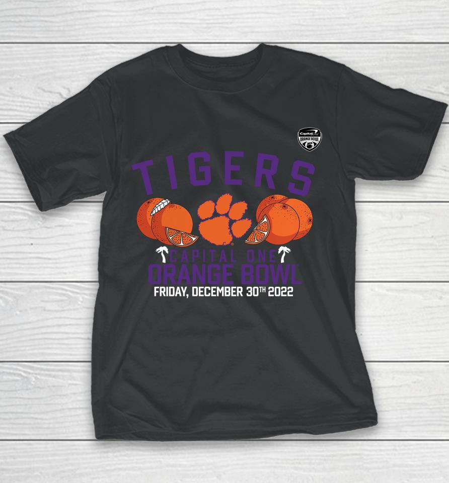 Shop Clemson Ncaa Tigers 2022 Orange Bowl Gameday Stadium Youth T-Shirt