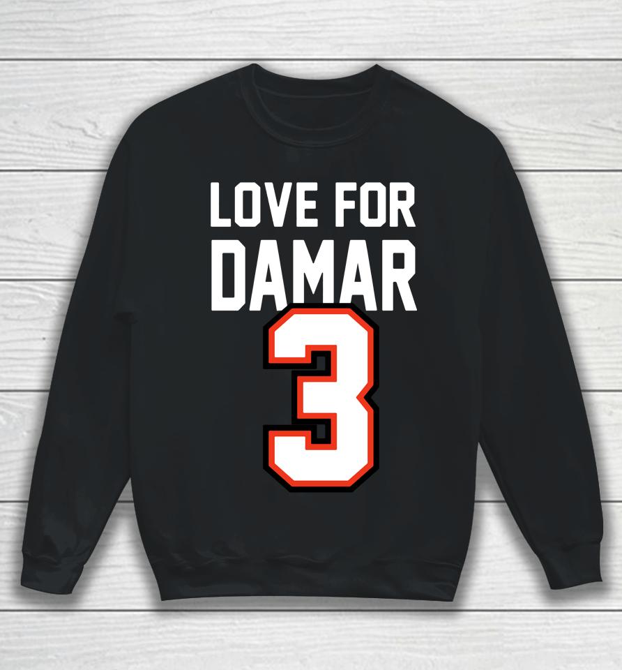 Shop Damar Hamlin Honored In  Love For 3 Damar Sweatshirt