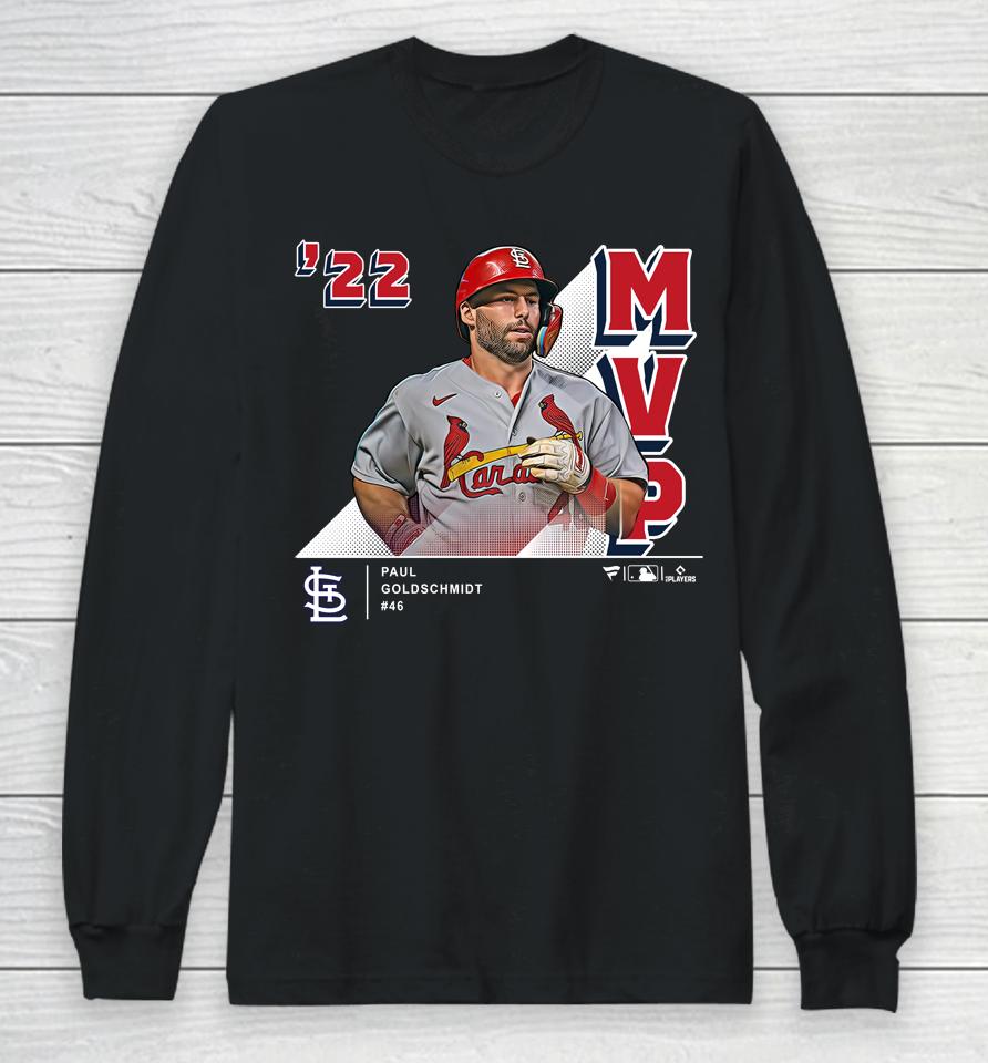 Shop Fanatics Branded Official St Louis Cardinals Paul Goldschmidt Red 2022 Nl Mvp Long Sleeve T-Shirt