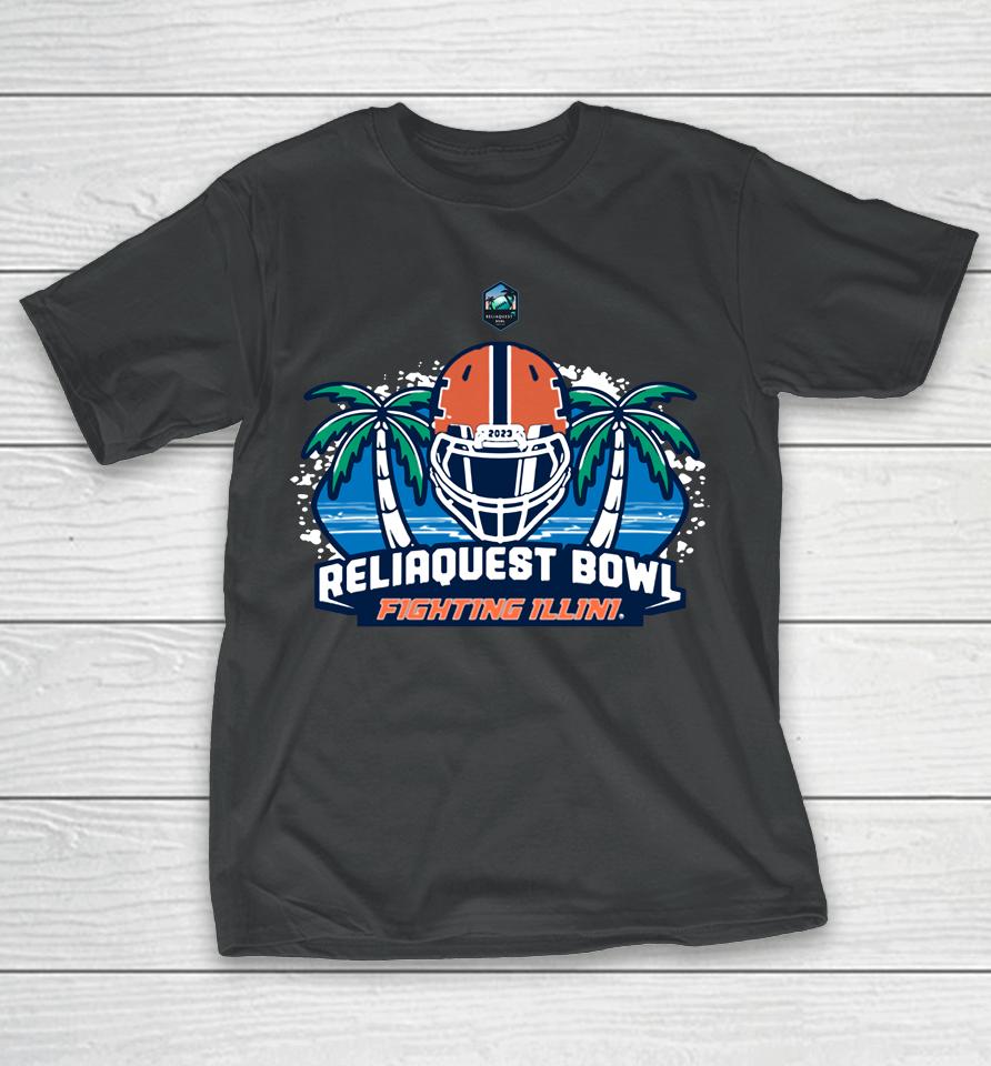 Shop Illinois Reliaquest Bowl Fighting Illini Orange 2022 T-Shirt