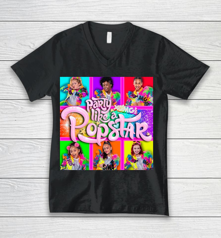 Shop Jojo Siwa Party Like A Pop Star Unisex V-Neck T-Shirt