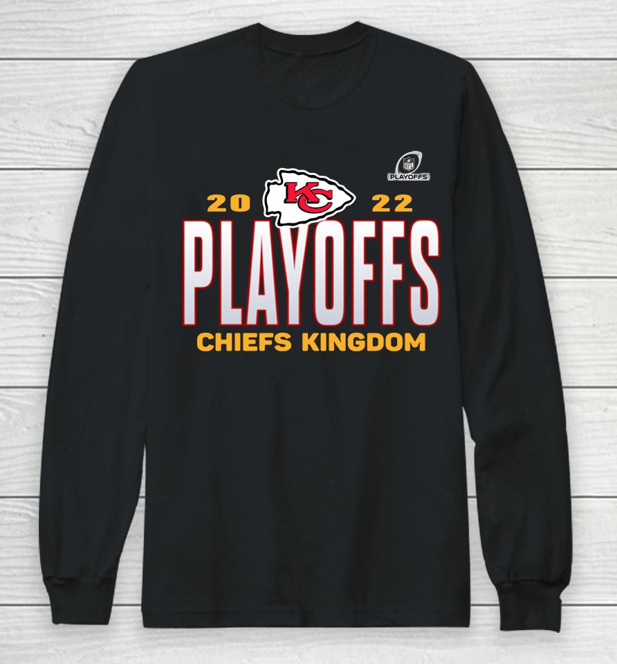 Shop Kansas City Chiefs Nfl Playoffs Our Time 2022 Long Sleeve T-Shirt
