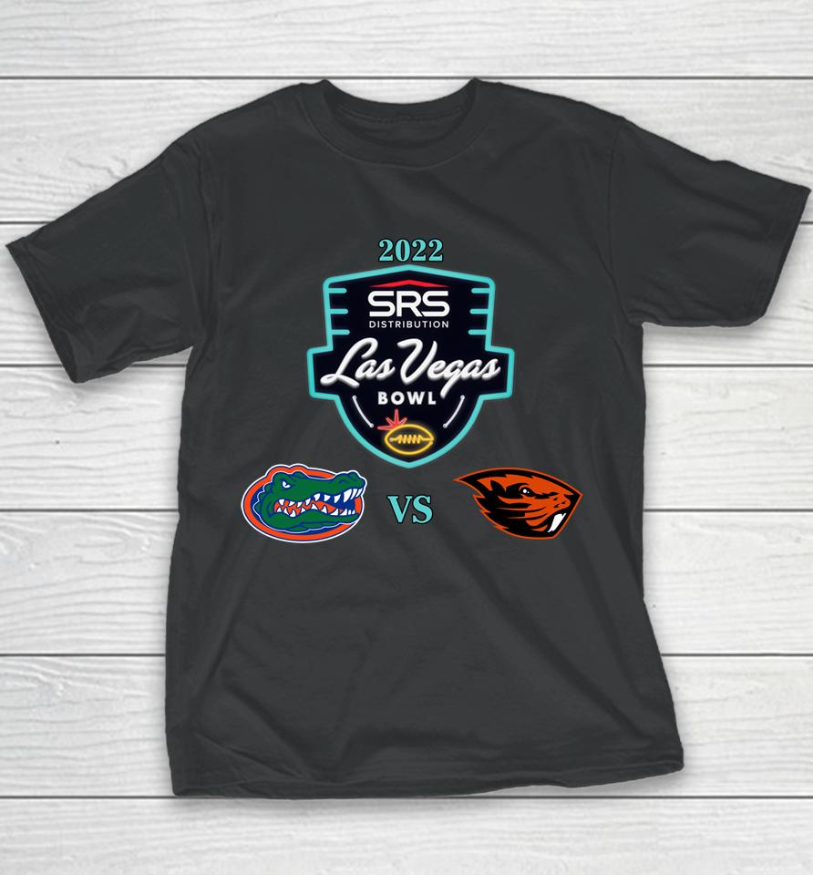 Shop Las Vegas Bowl 2023 Oregon State Beavers Vs Florida Gators Matchup Youth T-Shirt