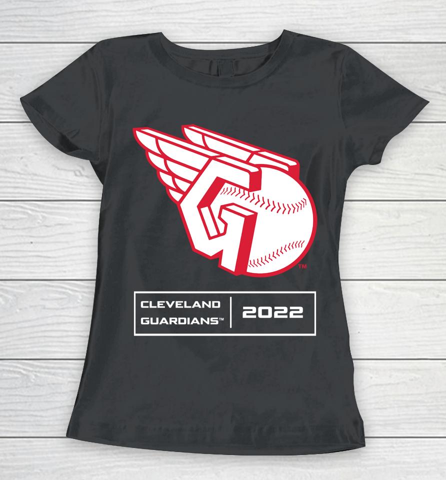 Shop Men's Cleveland Guardians Anthracite Season Pattern Women T-Shirt