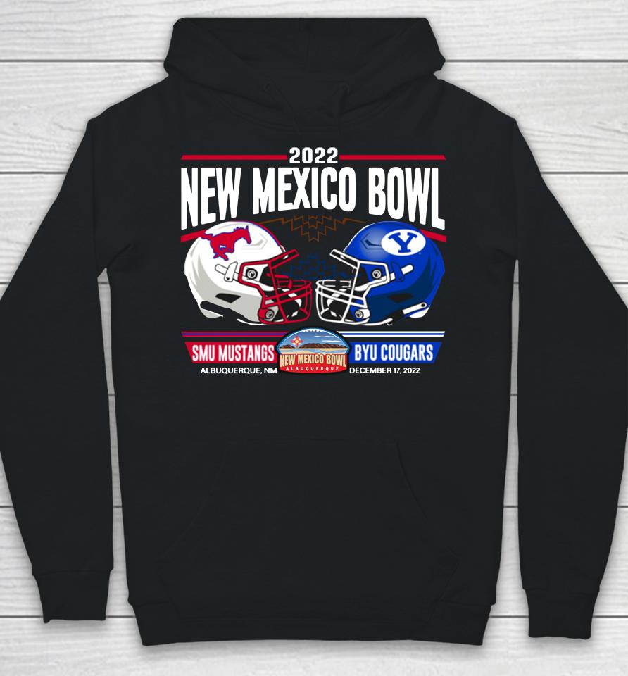 Shop New Mexico Bowl Smu Mustangs Vs Byu Cougars Helmets Hoodie