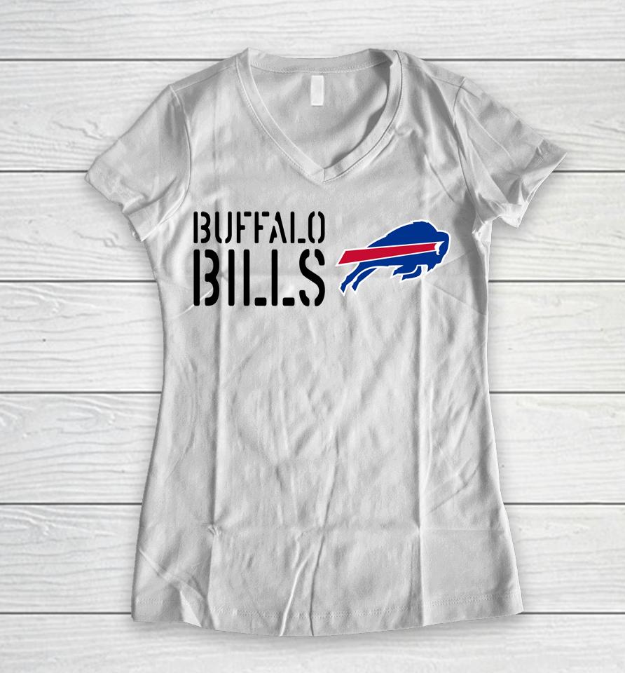 Shop Nfl Buffalo Bills 2022 Salute To Service Legend Team Women V-Neck T-Shirt