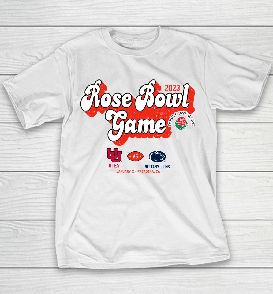 Shop Rose Bowl Game Utah Vs Penn State Youth T-Shirt