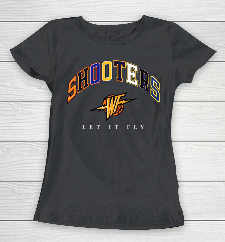 Shop Warriors Talk Store Shooters Let It Fly Women T-Shirt