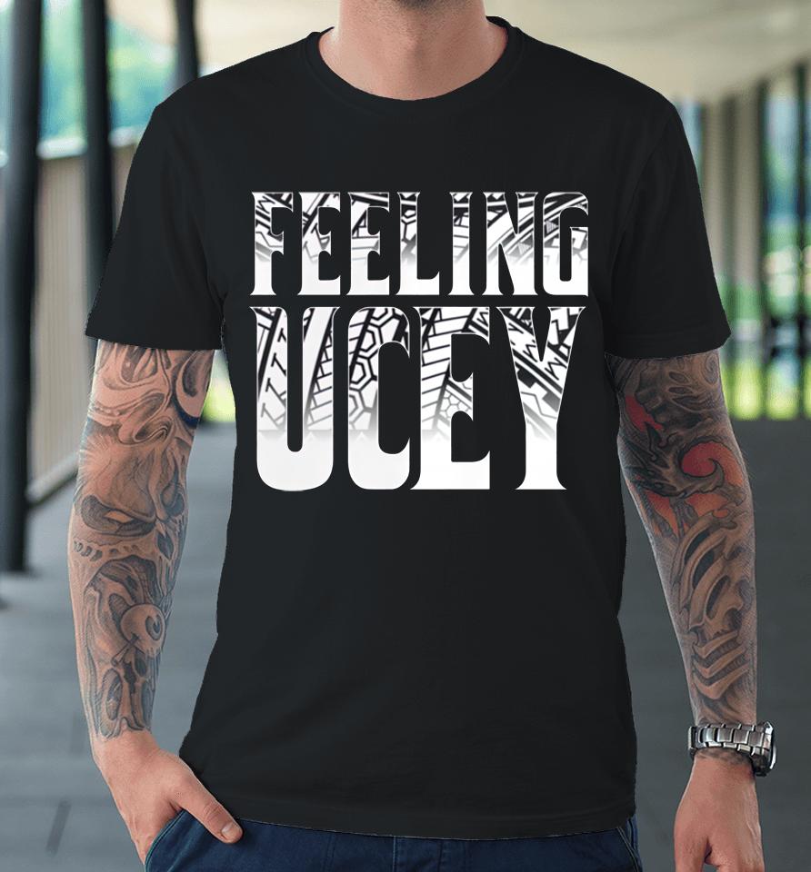 Shop Wwe Men's Black The Bloodline Feeling Ucey Premium T-Shirt