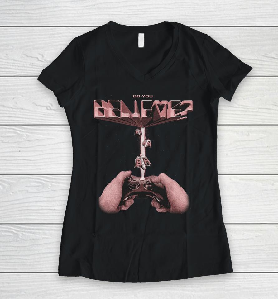 Shopbth Bth Do You Believe Bth Abduction Women V-Neck T-Shirt