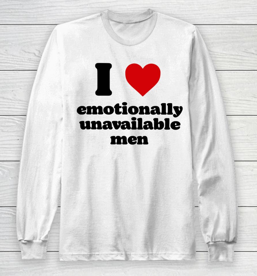 Shopellesong I Heart Emotionally Unavailable Men Long Sleeve T-Shirt