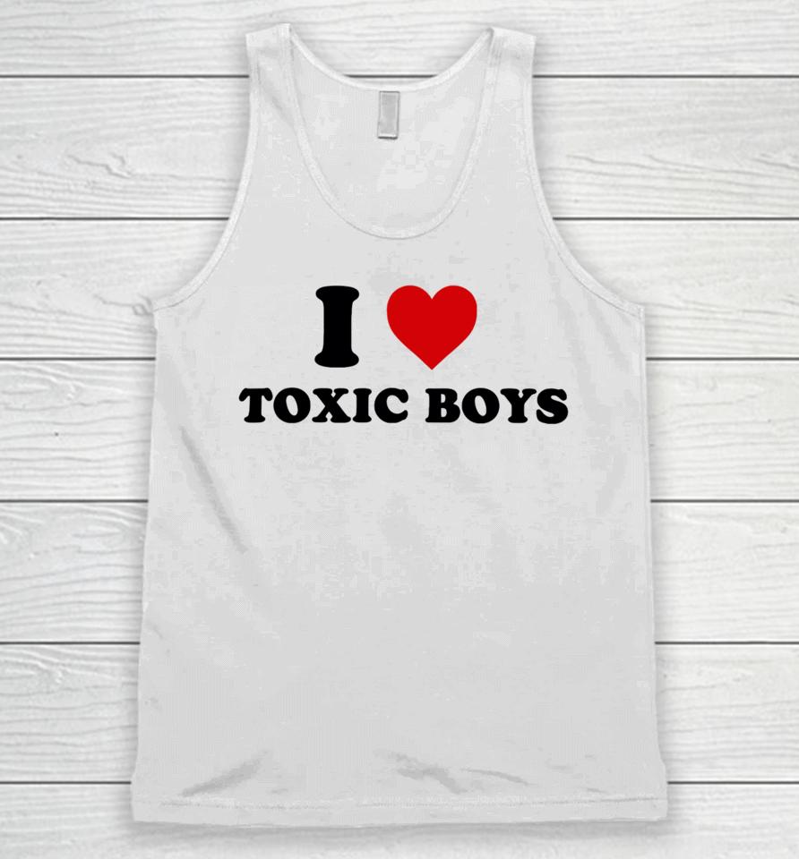 Shopellesong I Heart Toxic Boys Unisex Tank Top