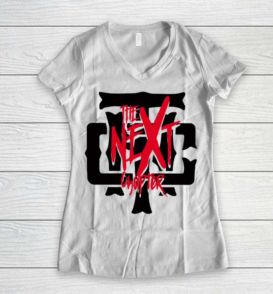Shopthenextchapter Tnc Red And Black Women V-Neck T-Shirt