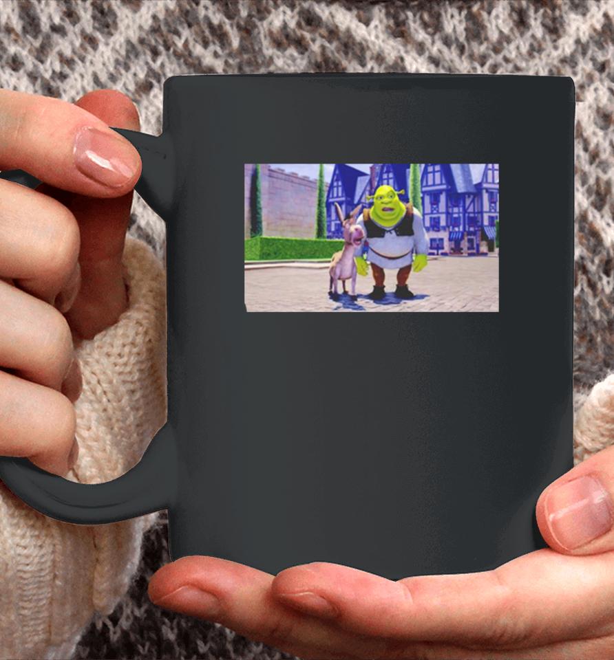 Shrek And Donkey In Sherks House Coffee Mug