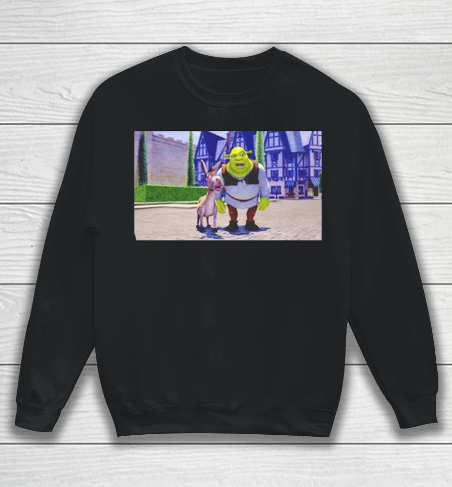 Shrek And Donkey In Sherks House Sweatshirt