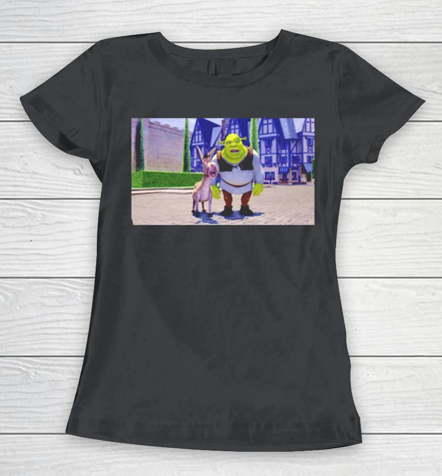 Shrek And Donkey In Sherks House Women T-Shirt