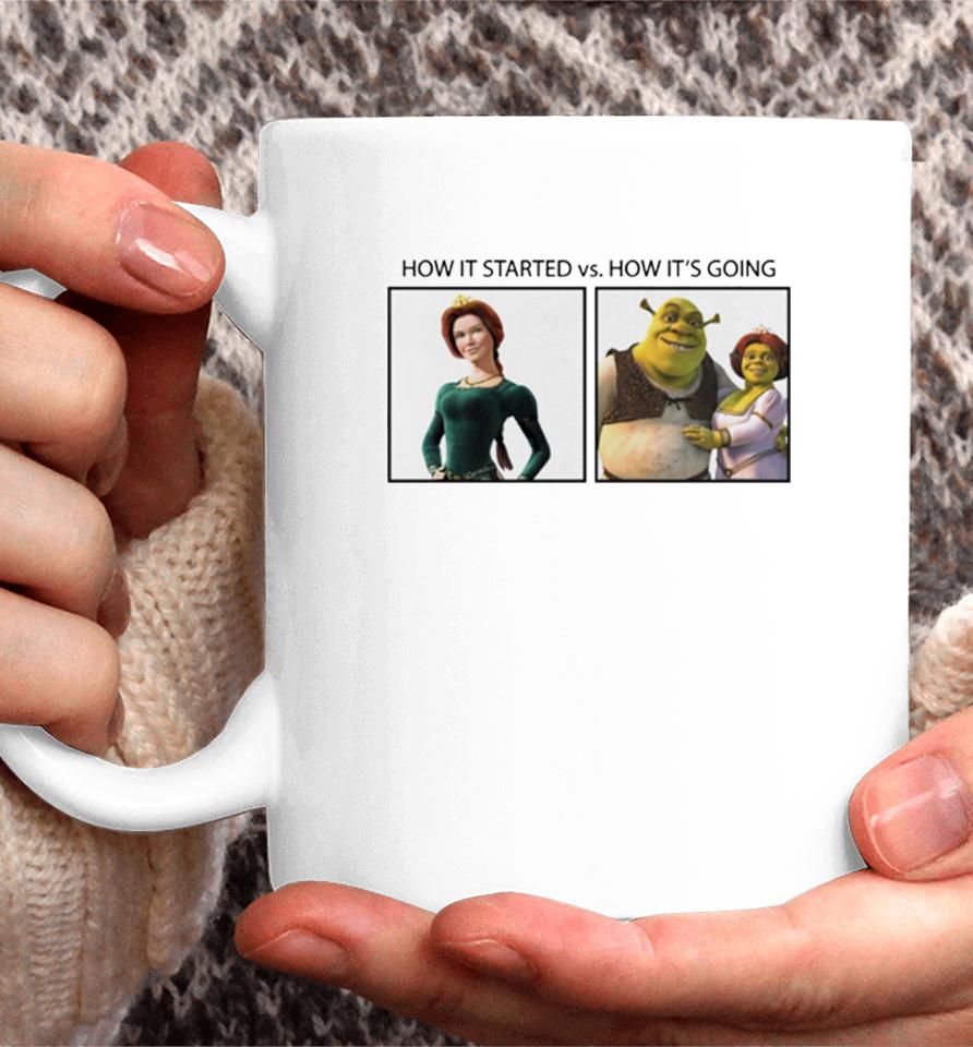 Shrek How It Started Vs How Its Going Coffee Mug