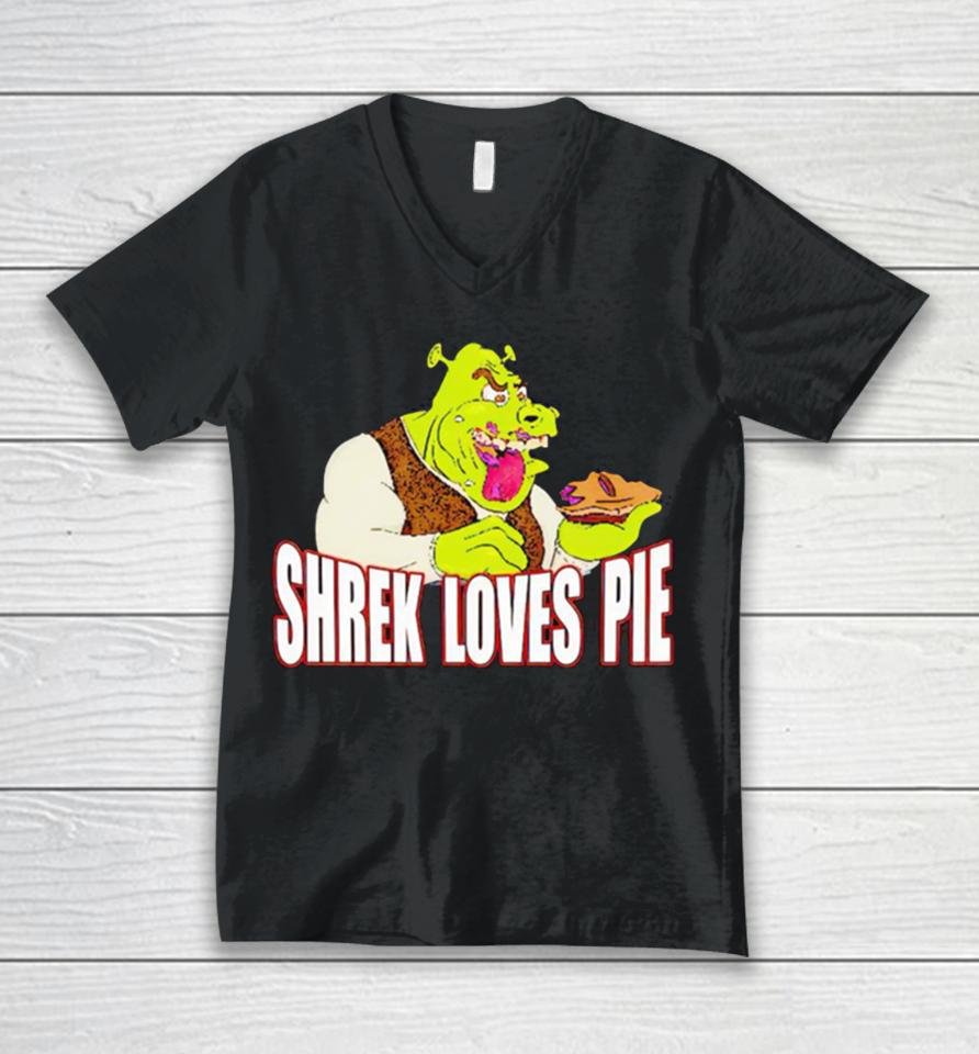 Shrek Loves Pie Unisex V-Neck T-Shirt