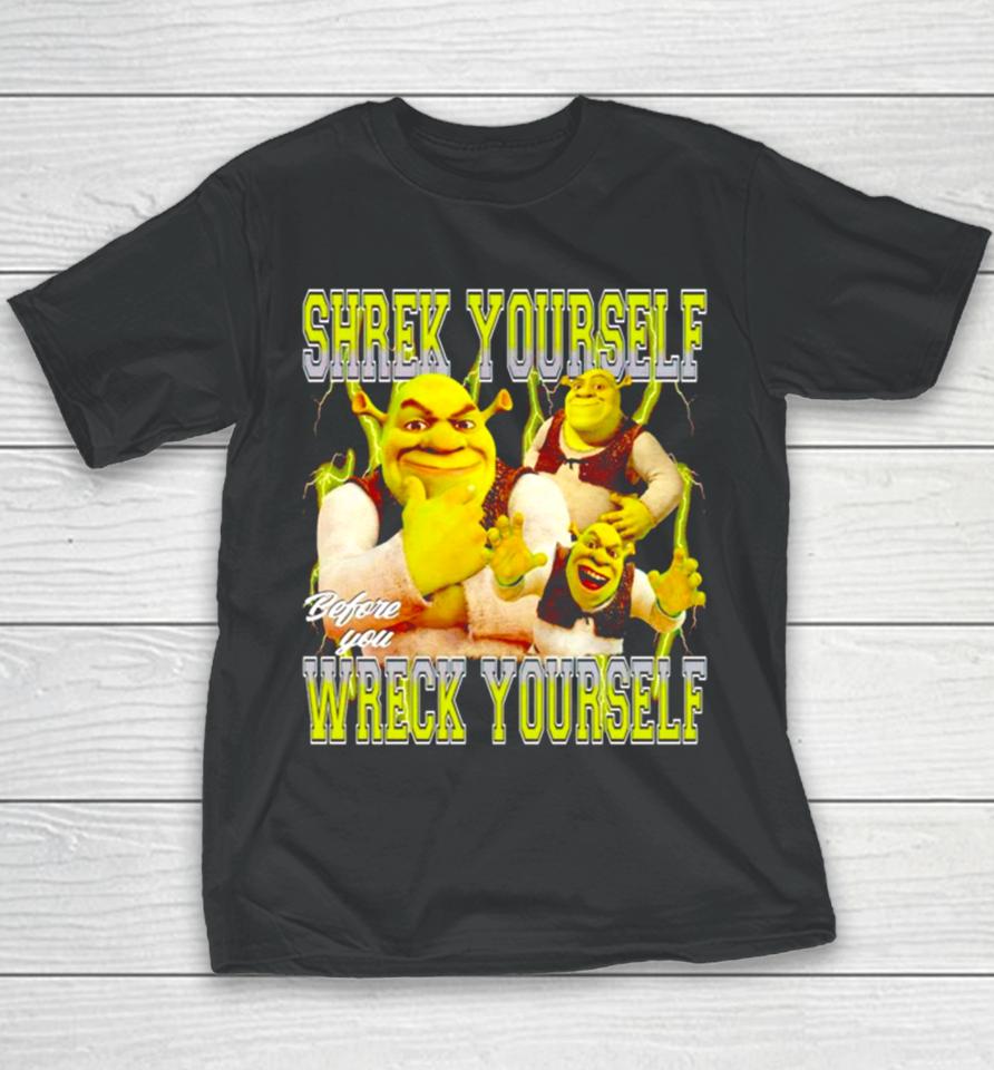 Shrek Yourself Before You Wreck Yourself Vintage Youth T-Shirt