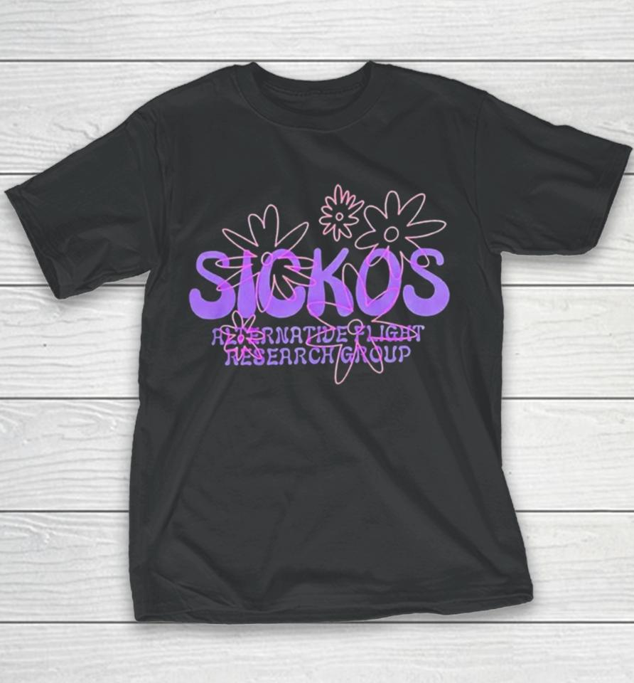 Sickos Floral Alternative Flight Research Group Tshirts Youth T-Shirt
