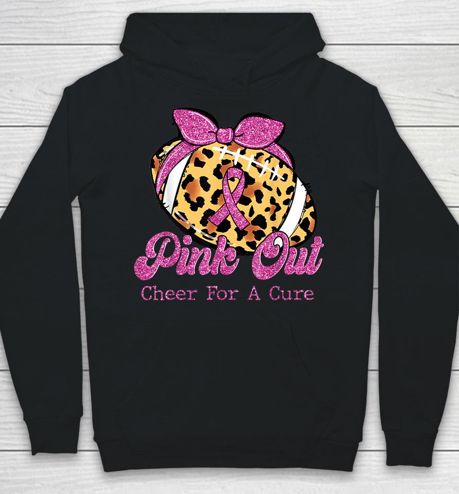 Silhouette Pink Out Cheer For A Cure Breast Cancer Awareness Hoodie