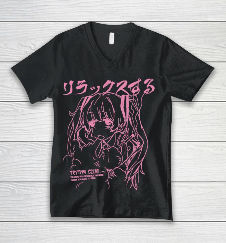 Simba975 Harajuku Trythm Club The More You Experience The More Things You Have To Face Unisex V-Neck T-Shirt