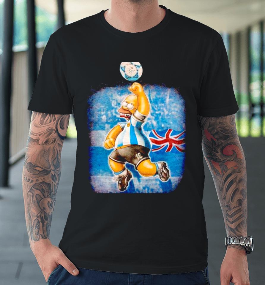 Simpson Lionel Messi Argentina World Cup Champion Premium T-Shirt