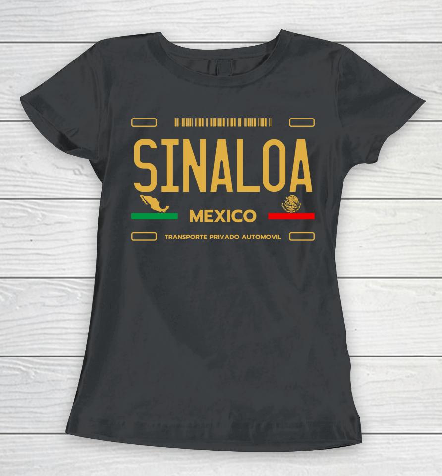 Sinaloa Mexico License Plate Aesthetic Sinaloa Women T-Shirt