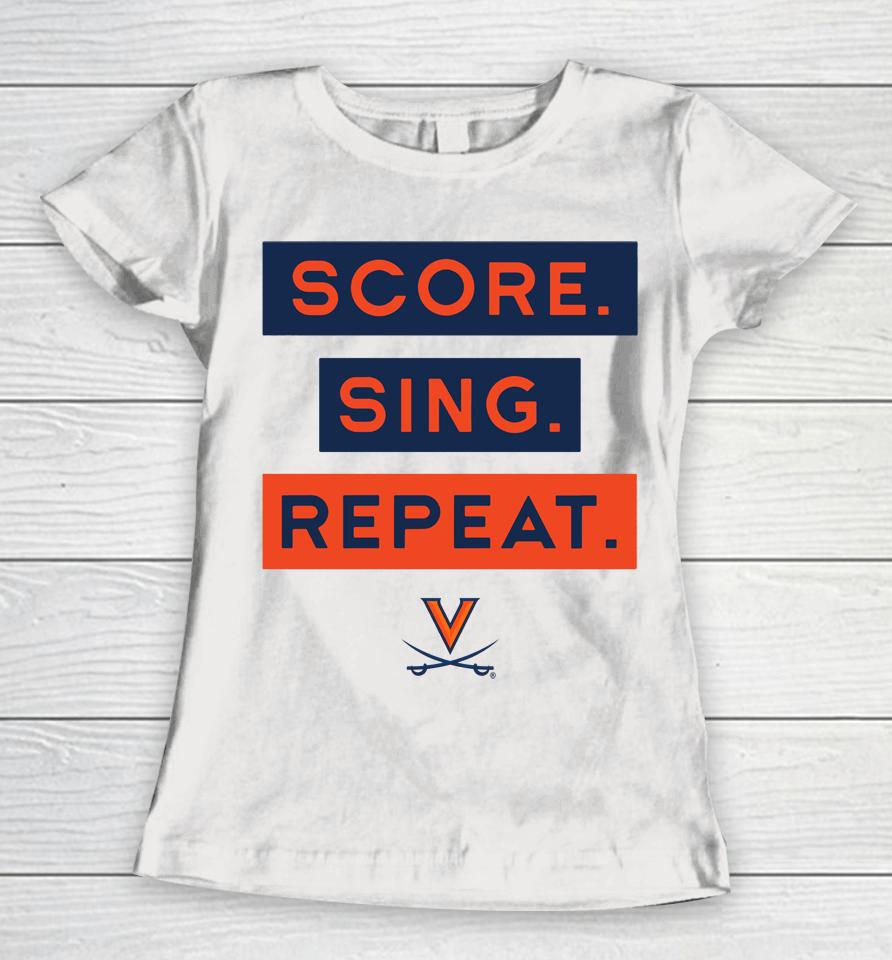 Sing Score Repeat Gray Uva Book Stores Women T-Shirt