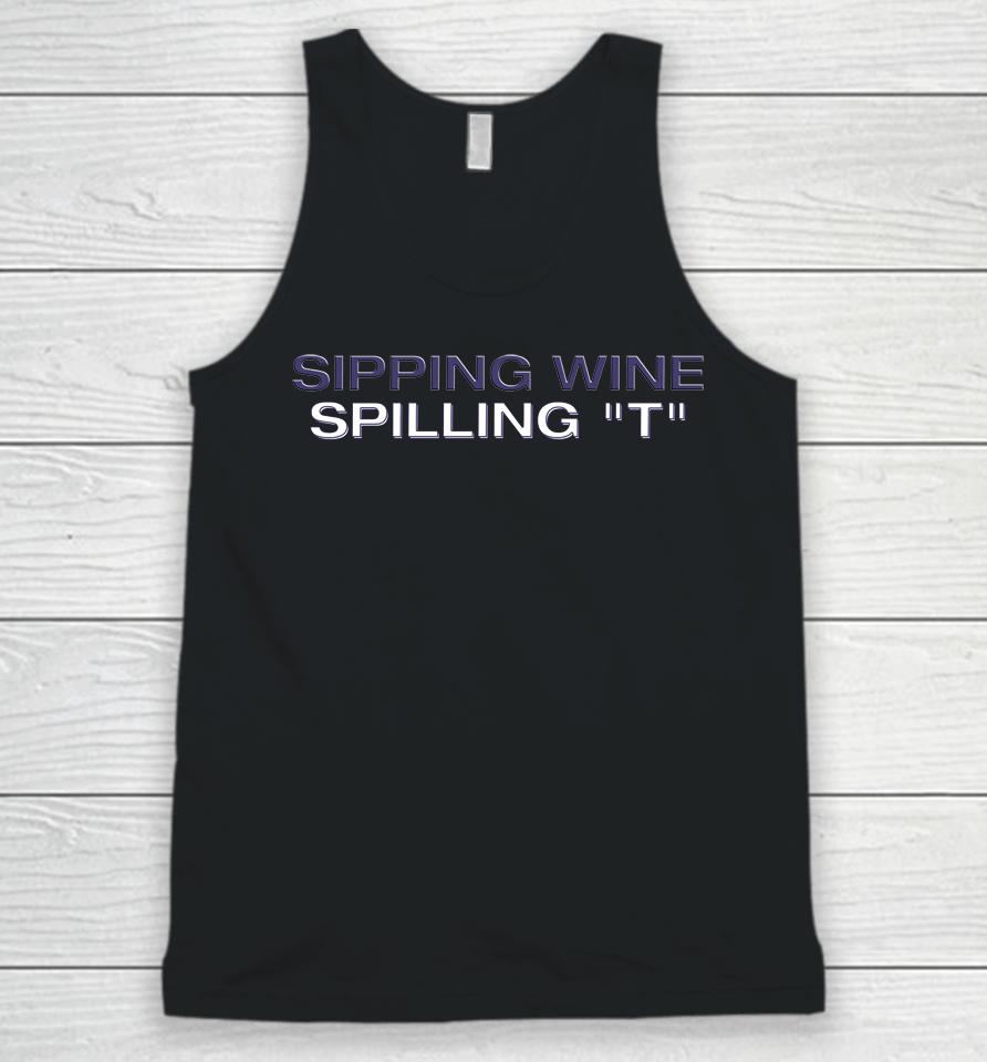 Sipping Wine Spilling Unisex Tank Top