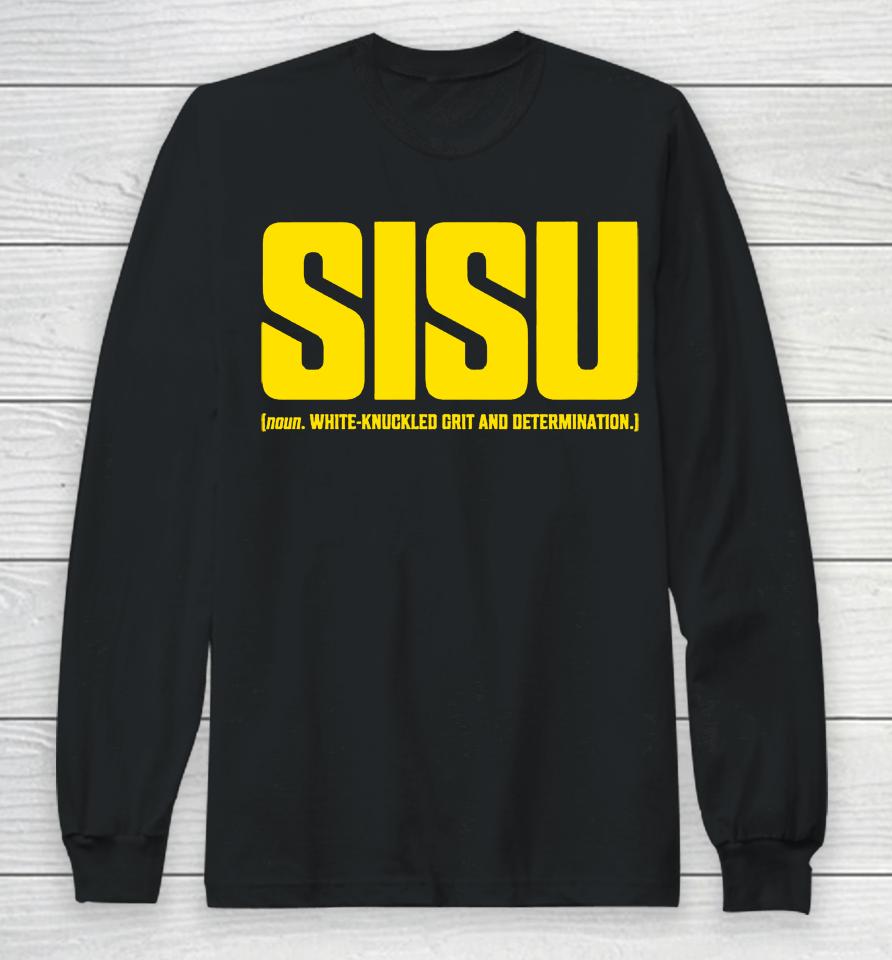 Sisu White-Knuckled Grit And Determination Long Sleeve T-Shirt