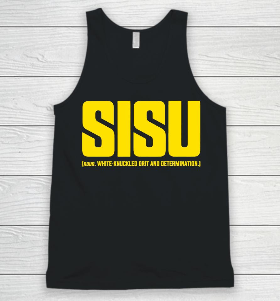 Sisu White-Knuckled Grit And Determination Unisex Tank Top