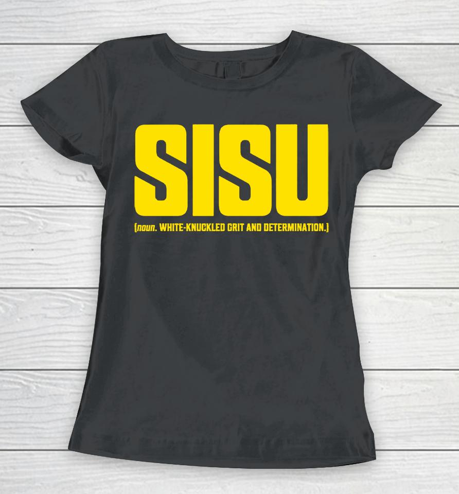 Sisu White-Knuckled Grit And Determination Women T-Shirt