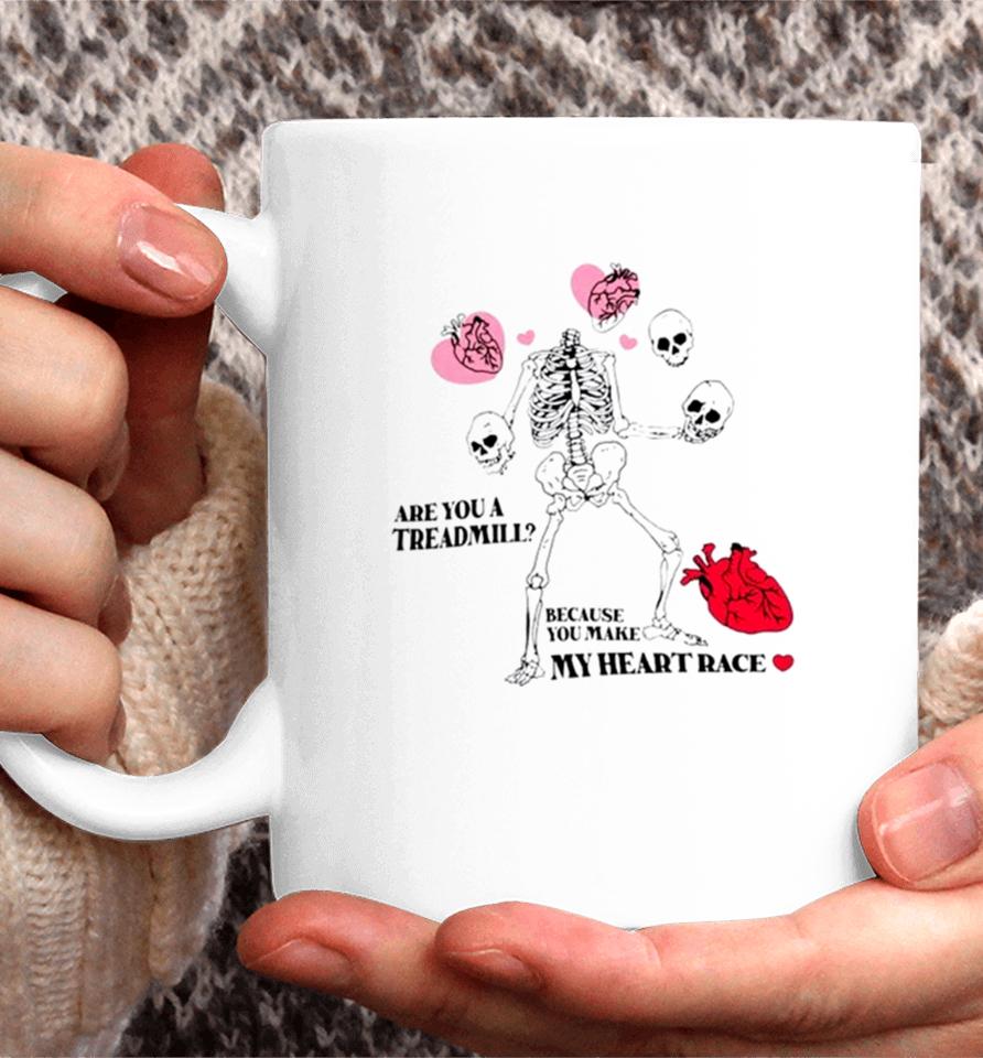 Skeleton Are You A Treadmill Because You Make My Heart Race Coffee Mug