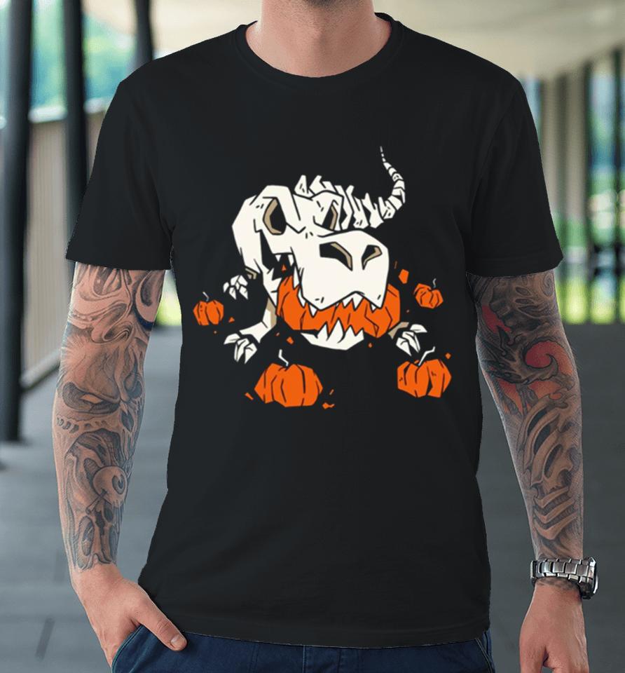 Skeleton Dinosaur Halloween Premium T-Shirt