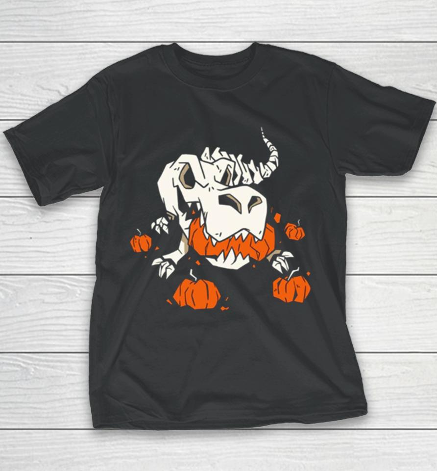 Skeleton Dinosaur Halloween Youth T-Shirt